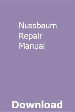 Nussbaum 2.30 sle manual